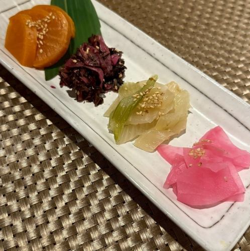 Pickled Vegetables Platter / Nara Pickles and Cream Cheese