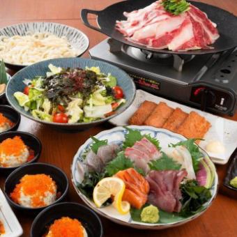 120-minute all-you-can-drink included! [Manyo Beef & Daisen Pork Half & Half Stewed Meat Course] Enjoy the luxurious flavors of both Tottori prefectures!