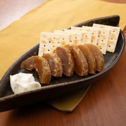 Assorted lightly pickled vegetables / Nara pickles and cream cheese