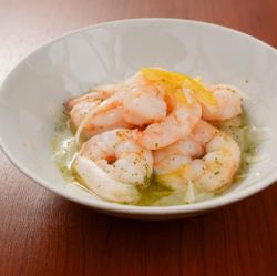 Shrimp marinated in yuzu