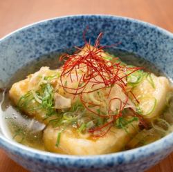 Deep-fried tofu / Deep-fried tofu with grated daikon radish and nameko mushrooms