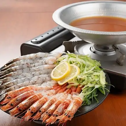 120分飲み放題付【海老しゃぶしゃぶコース】赤天やあごの焼きなど、山陰名物と絶品海老を満喫♪