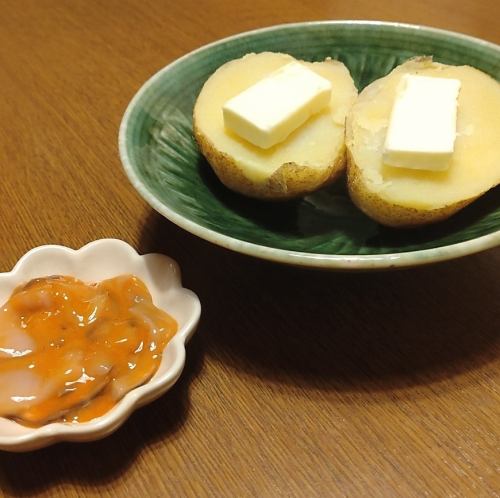 土豆黄油配自制咸鱼