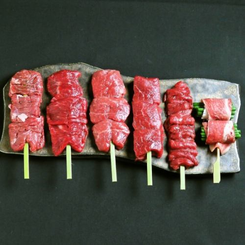 "Teppanyaki beef skewers" made with our own fattened beef