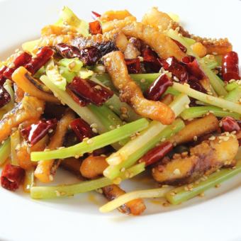 Squid stir-fried in Sichuan style