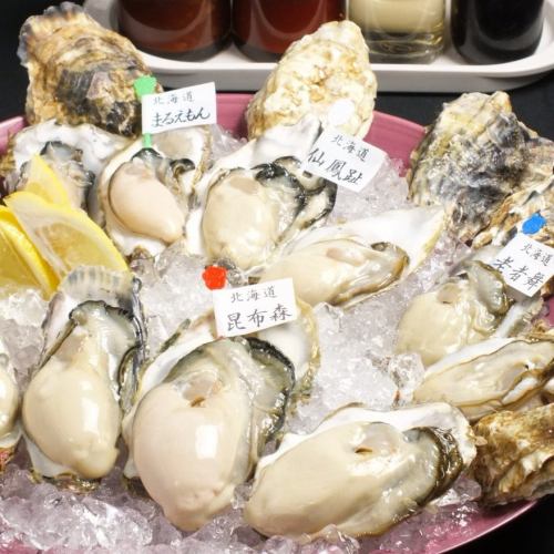 Domestically produced oysters are priced at 190 yen (209 yen with tax) per piece! Raw oysters or hamayaki