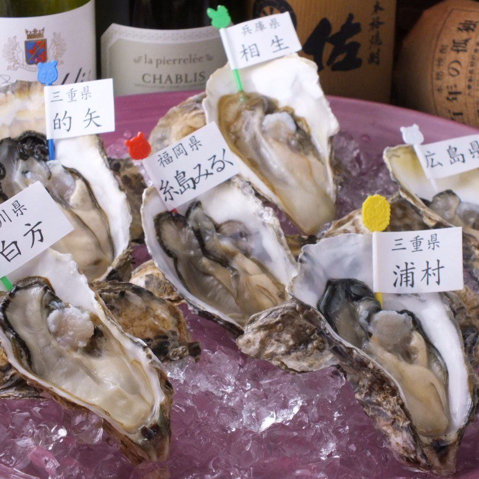 人気の秘密は原価で牡蠣が堪能できる。日替わりで1つ190円。