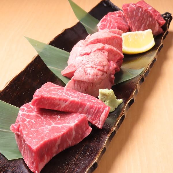 質の高いお肉を厚切りで贅沢に♪土居原商店名物！【3種厚盛】は満足度◎お値段以上の神コスパがポイント☆