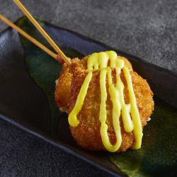 Lotus root with mustard and mayonnaise