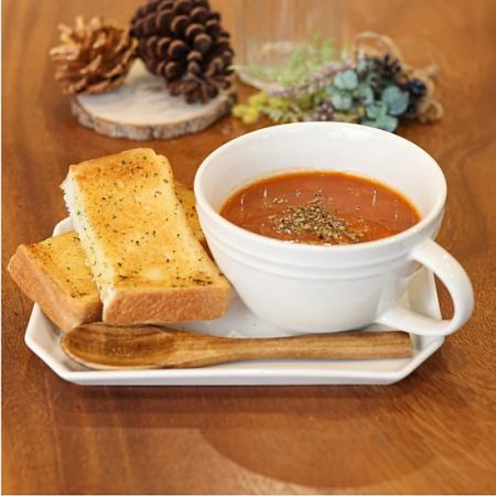 スープセット「ミネストローネ」　トーストorガーリックトースト付　【木・金・土・日限定】