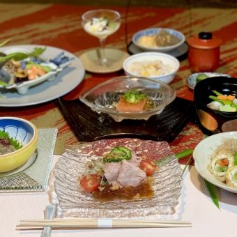 【ランチ限定】旬の食材を使用！i彩りコース◎4,400円 (税込) 8月