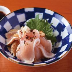 地鶏のたたき 山わさび添え