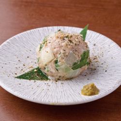 季節野菜の手ごねつくね