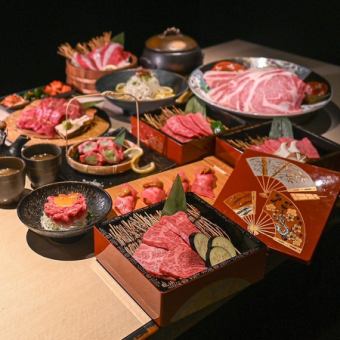 お料理のみ◆喰切極みコース◆黒毛和牛三種重箱/炙り肉寿司など…2時間喰切 6980円(税込)