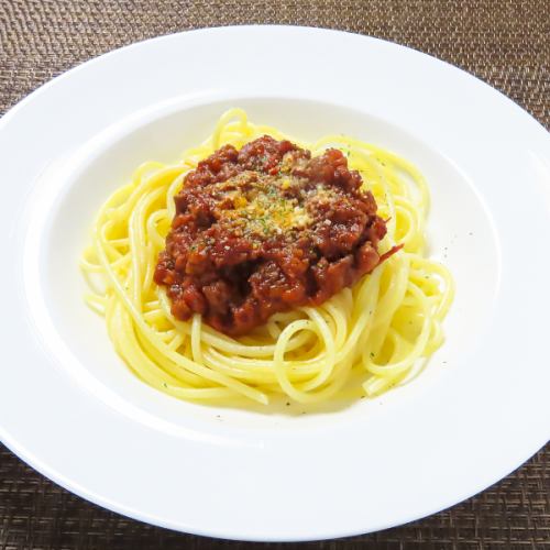 Fresh pasta with homemade meat sauce