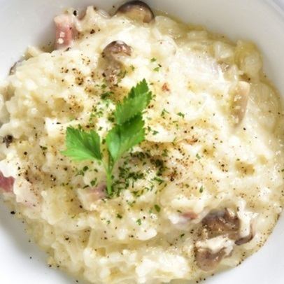 Thick cheese risotto