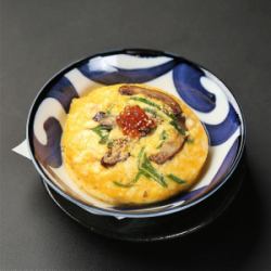 九条ネギと椎茸の温か玉子豆腐