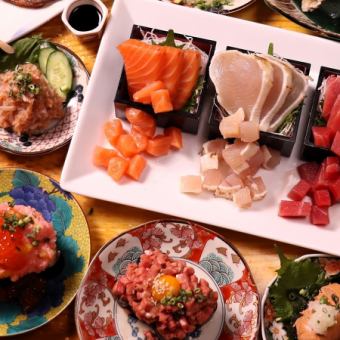 【無限暢吃暢飲】限時特惠，3000日元即可享用我們著名的枡（木製酒杯）盛裝的刺身以及其他30道菜的無限暢吃菜單，包含無限暢飲！