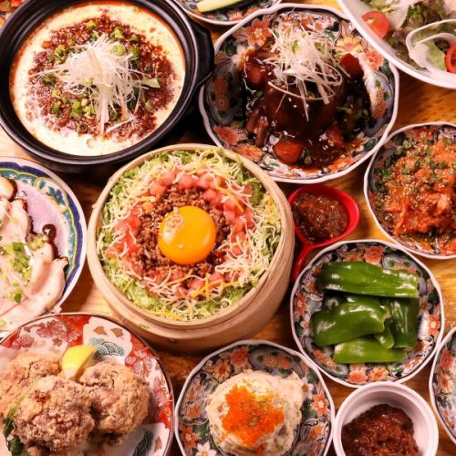 【平日3小時/週末2小時暢飲】超值12道菜套餐!內含2道招牌菜—「Yurari-do」套餐 4000日圓(含稅)