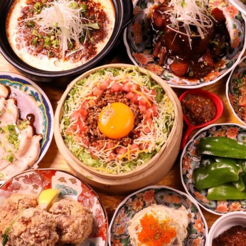 【平日3h/週末2h飲放付】コスパ抜群の全12品！名物料理2品含む【ゆらり道】コース4000円税込