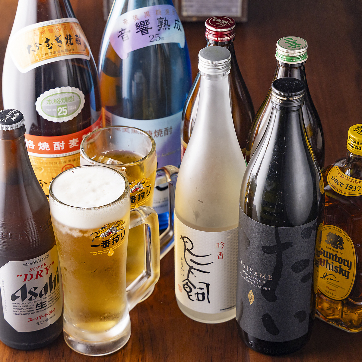 会話も弾む美味しいお料理と豊富なお酒で、愉しいひと時を☆