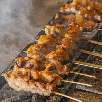 ≪飲み放題付き◎≫炭火で焼き上げた絶品串を愉しむ♪”2時間飲み放題付き炉端焼きコース”