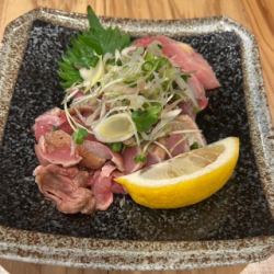 鴨と福岡産ネギの山椒焼き