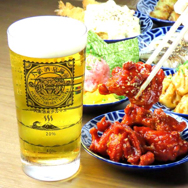 辛さが病みつきになる、たくちゃんの熱波ヤンニョムチキン　660円 (4個)～