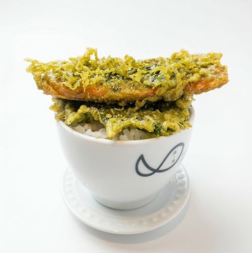 緑丼｜抹茶天ぷら( 穴子& 大葉)