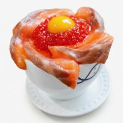 橙丼｜サーモン& イクラ& 卵黄