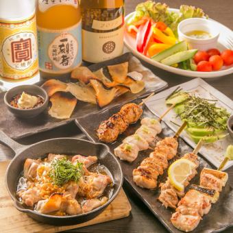 ☆Chicken Jiro standard course! 2 hours of all-you-can-drink with draft beer! 6 dishes in total!