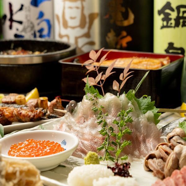 【岩魚が堪能できる!】岩魚刺し(税込970円)、岩魚の骨酒(税込1040円)、岩魚の塩焼き(税込550円)