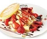 Chocolate strawberry banana pancakes