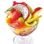 Fruit Anmitsu (with vanilla ice cream)