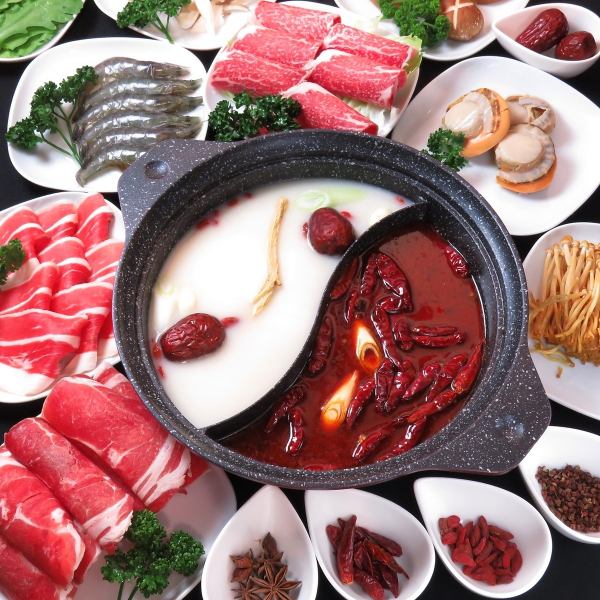 <<最受欢迎！吃到饱>>您可以以2800日元的价格享受受欢迎的吃到饱的牛肉sha锅！