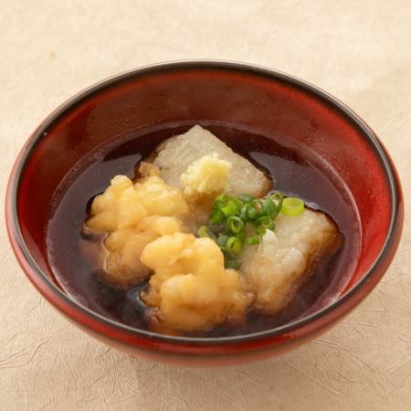 白子と白子豆冨の揚げ出し