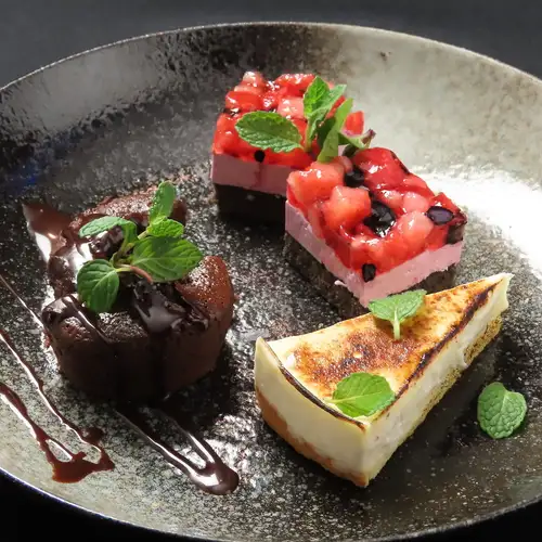 A wide selection of dishes perfect for a date.