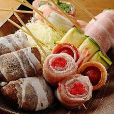 【평일 한정의 연회】꼬치구이, 생선의 카르파를 즐기는(전 7품) 3,500엔 코스