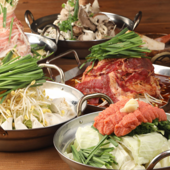 【僅限十二月 × 選用火鍋 ♪】5000日元套餐,包含5種火鍋和九州料理(共7道菜)