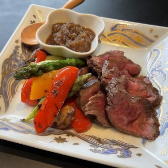 【2時間飲み放題付き】幻の短角牛ステーキコース5000円