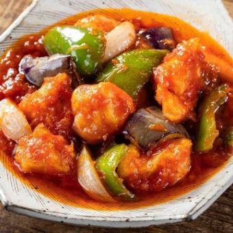 ピリ辛鶏チリ