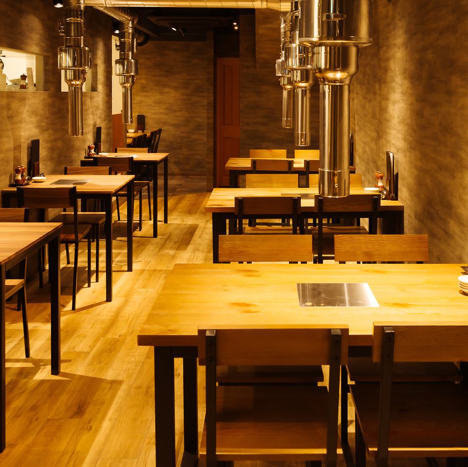 Enjoying yakiniku in a restaurant with carefully designed interiors is exceptional◎