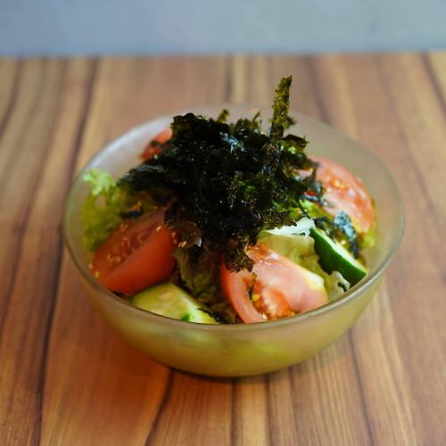 Choregi salad with homemade dressing / Tofu salad with sesame dressing each