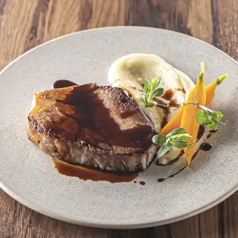 Roast Pork Set ~Japanese-style sauce with smoked soy sauce aroma~