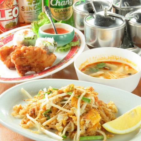 【初心者や仕事帰りに◎】料理のみの定番6品！初心者歓迎3,000円タイコース