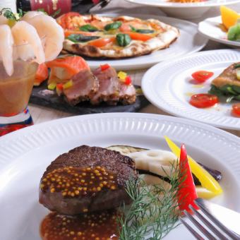[與親人一起慶祝週年紀念日和生日...] 主廚精選套餐每人9道菜，3,500日元