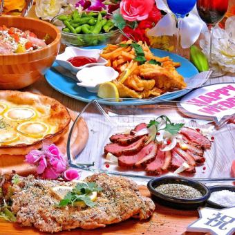 《77 Benefits of Happiness ♪ Free for up to 5 people!》 [Wedding After Party Course] Includes 7 dishes and 2 hours [all-you-can-drink] ⇒ 3000 yen