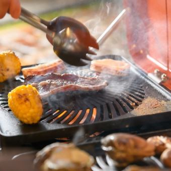 【みんなでガーデンBBQ！】90分飲み放題付き!新鮮シーフードBBQプラン5900円(税込)