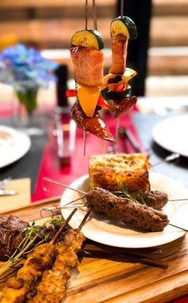 ブラジリアコース シュラスキーニョBBQ串+シュラスコ食放+ソフドリ飲放5280円→3600円(税込)