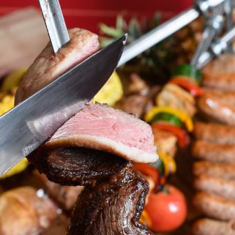 　【10/25（土）10/26（日）限定】≪お昼のシュラスコランチ 5種類のシュラスコ食べ放題75分！≫